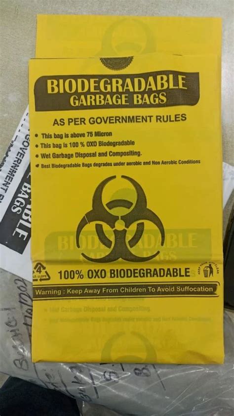 Without Handle Printed ECOLEAF Biodegradable Biohazard Bags At Rs 95 Kg