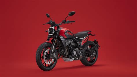 Ducati Scrambler Full Throttle Wallpaper 4K 2023 Red Background