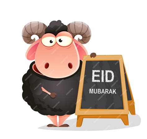 Eid Al Adha Mubarak Traditioneller Muslimischer Feiertag Premium Vektor