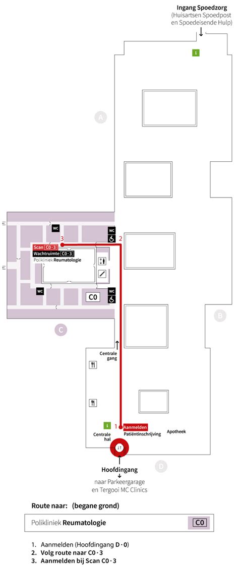 Plattegrond C0 Reumatologie Tergooi MC