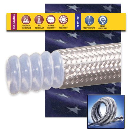 Hosecraft USA TC1 Convoluted Braided PTFE Hose