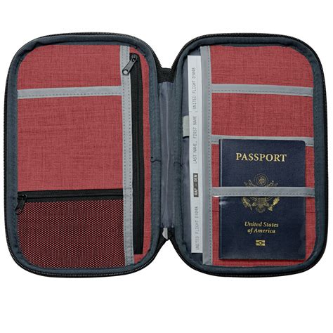 Rfid Travel Wallet Document Organizer And Passport Holder 10 X 6