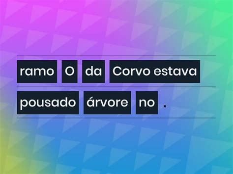 A Raposa E O Corvo Unjumble