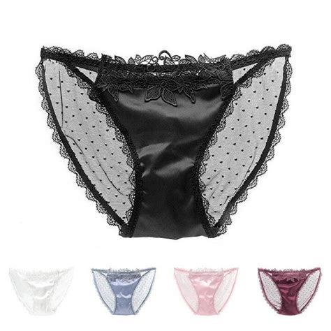 Women Soft Satin Underwear Knickers Briefs Seamless See Through Panties Lingerie Lazada