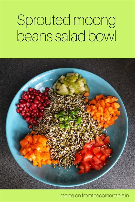 Sprouted Mung Beans Salad Bowl From The Corner Table Recipe Salad