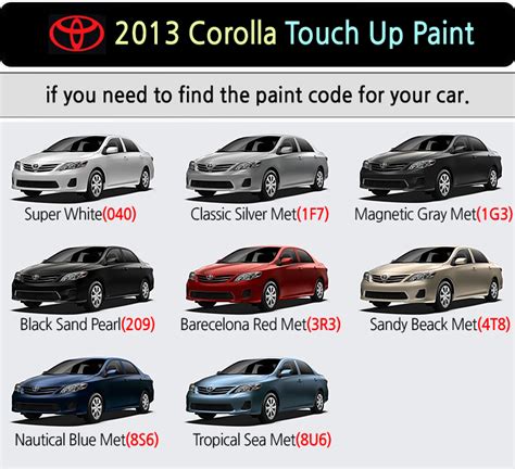 MagicTip TOYOTA Corolla Touch-Up Paint Pen 040 1F7 1G3 209 3R3 4T8 8S6 ...