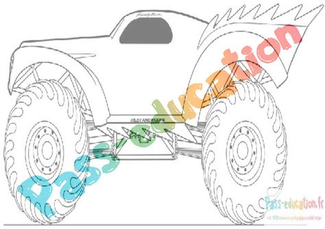 Coloriage Gratuit Monster Truck Pdf Imprimer