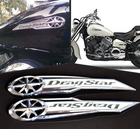 Chrome Motorcycle Gas Tank Emblem Sticker Badge Decal 3D For Yamaha