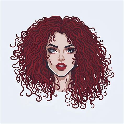 Retrato Hermoso De La Muchacha Con La Ilustraci N Del Vector Del Pelo