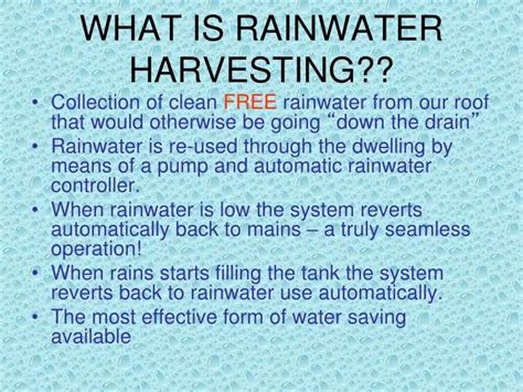 Rooftop Rainwater Harvesting Ppt