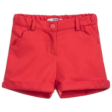 Dr Kid Mini Girls Red Shorts