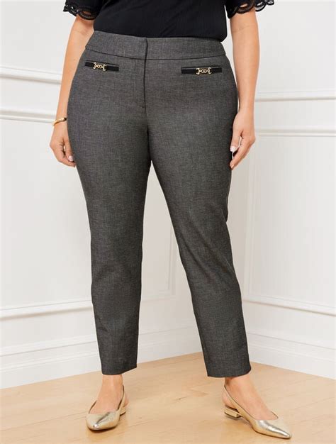 Plus Exclusive Talbots Chatham Slim Ankle Pants Sharkskin Talbots