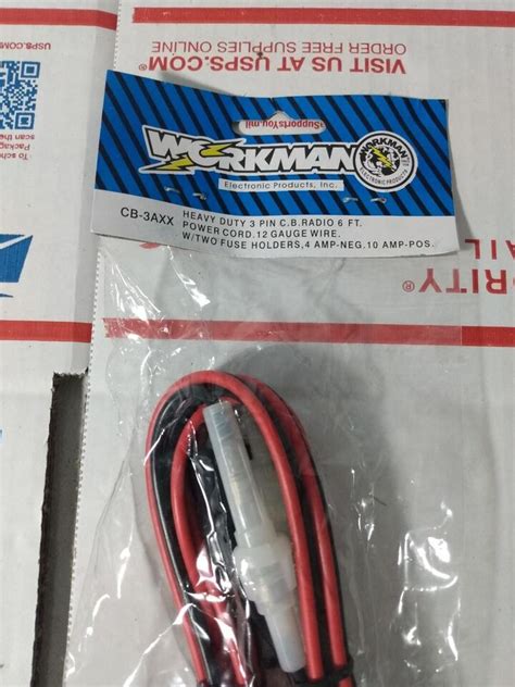 Workman Cb Axx Heavy Duty Cb Radio Power Cord Double Fused Ebay