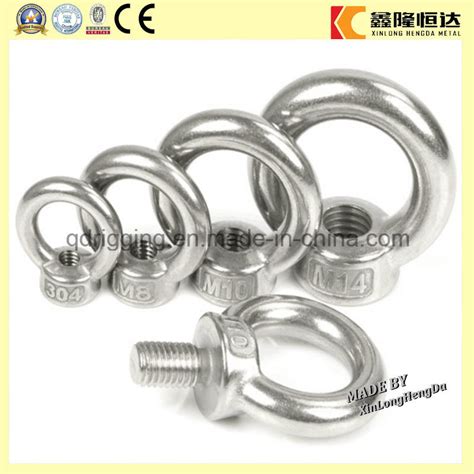 Stainless Steel Din 582 M5 Lifting Oval Eye Nut Eye Nut And Din 582