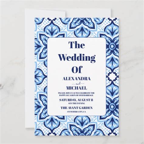 Mexican Talavera Design Wedding Invitation Zazzle