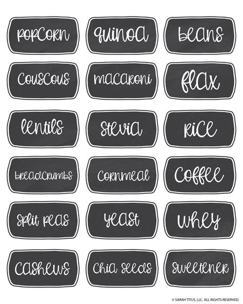 Free Printable Kitchen Pantry Labels 4 48 OFF