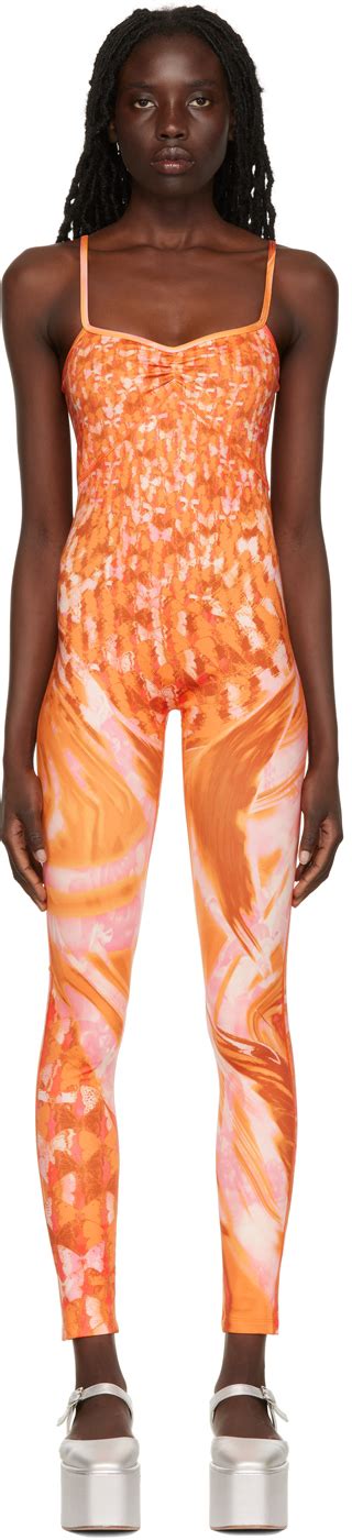 SSENSE Canada Exclusive Orange Print Jumpsuit By Collina Strada On Sale