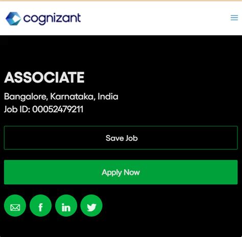 Cognizant Recruitment Hiring Associate Bachelor S Master S