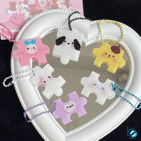 Jual Gantungan Kunci Unik Lucu Sanrio Puzzle Bahan Akrilik Cute Puzzle