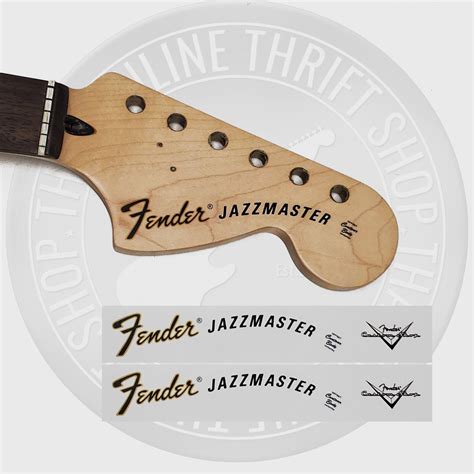 2 Fender Jazzmaster 70s Style Waterslide Headstock Decals W Custom