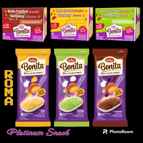 Jual Roma Bonita Bolu Telur Lembut Isi Sachet Gr Mayora