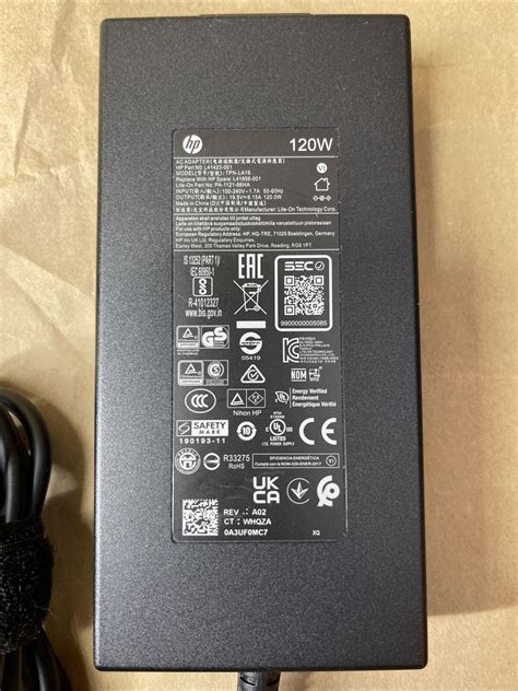 HP 120W 19 5V 6 15A Laptop Dock AC Adapter Blue Tip L41856 001 L41423