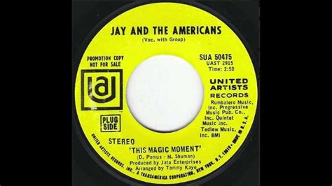 Jay And The Americans This Magic Moment 1968 Youtube