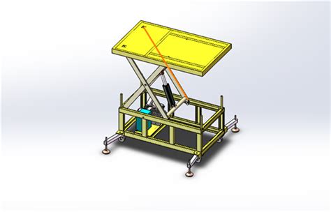 升降工作台设计模型3d模型下载三维模型solidworks模型 制造云 产品模型