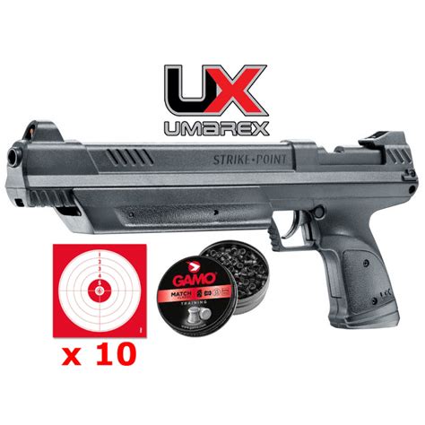 Pack complet Pistolet à plombs UX Strike Point 5 5mm 7 5 Joules