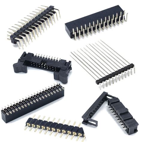 1.27mm 2.54mm Pin Header Female Connector Gold Contact Plating