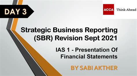 Strategic Business Reporting Sbr Revision Series Sept 2021 Ias 1 Presentation Of F S Youtube