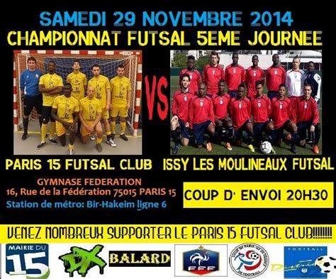 Actualit Championnat Futsal Eme Journ E Club Football Paris