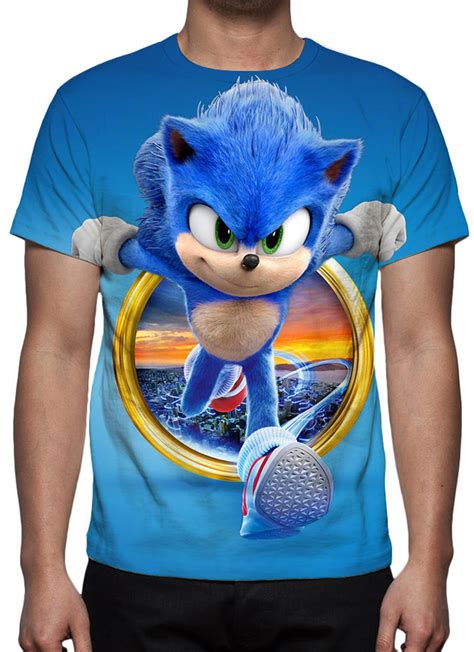 Camiseta Filme Sonic Mod Estampa Total Elo