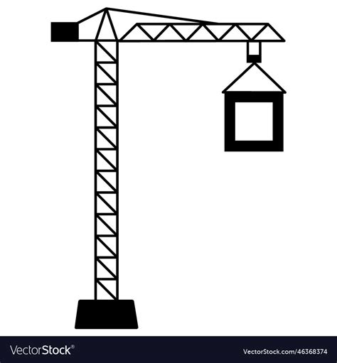 Construction crane Royalty Free Vector Image - VectorStock