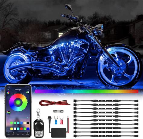 Amazon Shinight Pcs Motorcycle Led Light Kits App Control