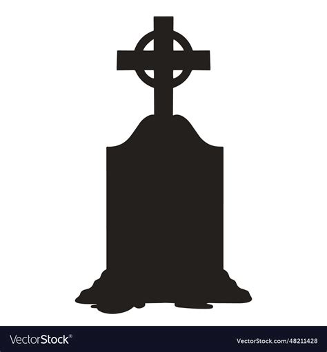 Cross Tombstone Silhouette