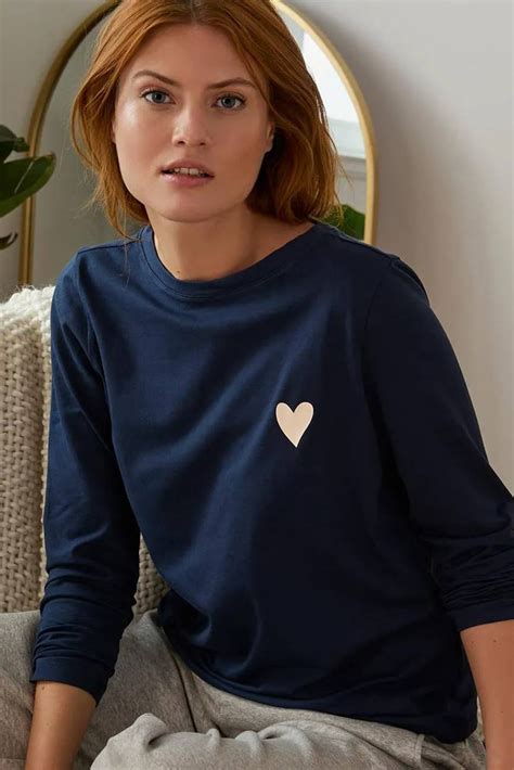 Buy Tchibo Women Round Neck Long Sleeve T Shirts Navy Online Brands