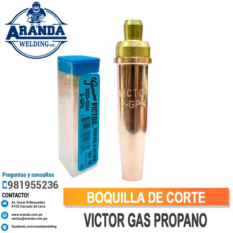 BOQUILLA DE CORTE GPN TIPO AGA ARANDA WELDING Premium Welding Products