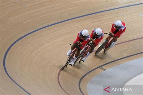 Aksi Pembalap Indonesia Di Ajang Tissot UCI Track Nation Cup 2023