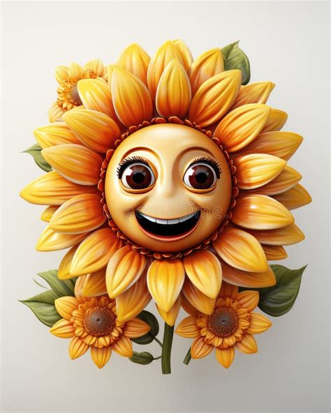 Smiley Face Sunflower Stock Illustrations – 197 Smiley Face Sunflower ...