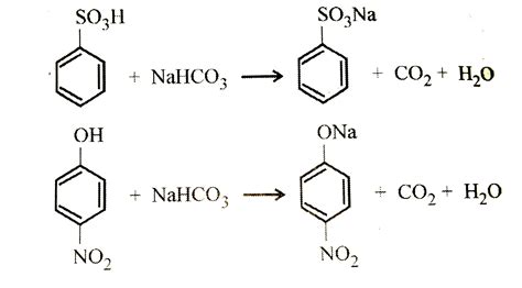 When Benzene Sulphonic Acid And P Nitrophenol Are Treated With Nahco3