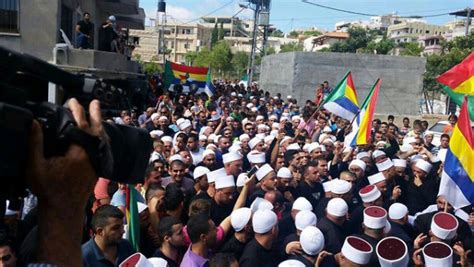 Druze In Israel Protest Against The Massacre Of Syrian Druze Ya Libnan