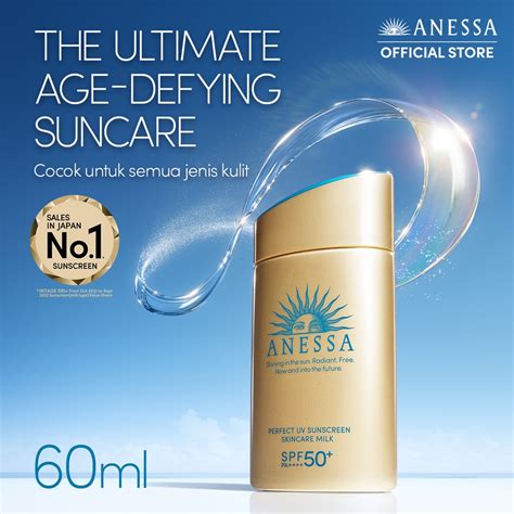 Jual Anessa Perfect UV Sunscreen Skin Care Milk SPF 50 PA 60ml