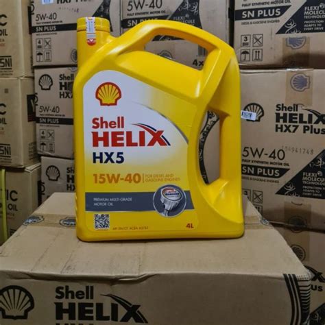 Jual Oli Shell Helix HX5 Sae 15w 40 Galon 4 Liter 09415 Shopee