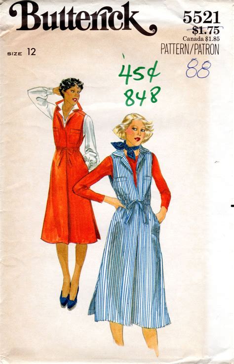 1970s Jumper Pattern Vintage Butterick 5521 Bust 34 UNCUT FF