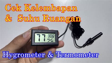 Thermometer Hygrometer Mini Digital Dengan Sensor Probe Untuk Cek