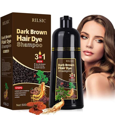 Amazon Champú instantáneo para teñir el cabello 3 en 1 champú de