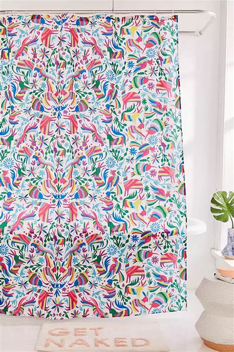 Multi Colour Floral Shower Curtain Urban Outfitters Uk