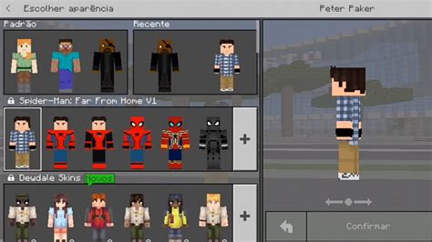 Spiderman Skins Pack Minecraft PE Bedrock Skins