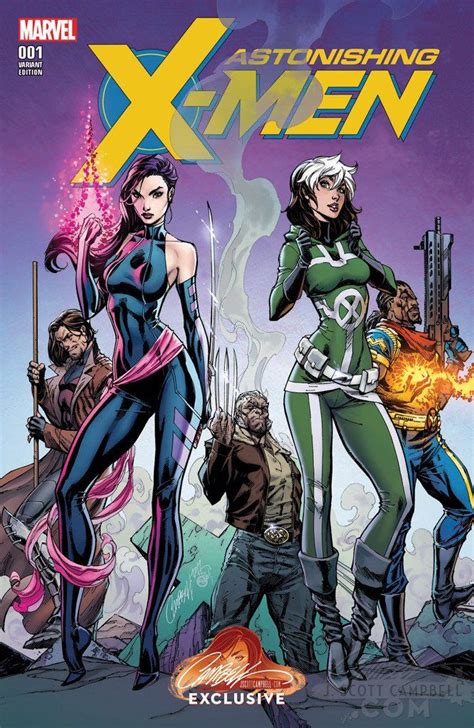 Astonishing X Men 1 J Scott Campbell Store EXCLUSIVE Cover Heros